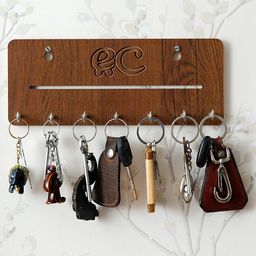 eCraftIndia Designer 7 Hooks Wooden Keyholder-20