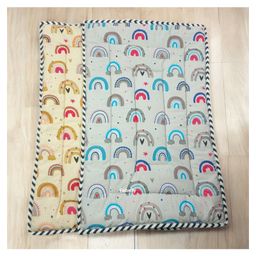 Fabrify New Born Baby Supper Soft Cotton Mattress Godadi Quilt Multi Color(Pack of 2)-20