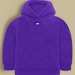 Cherry Crumble By Nitt Hyman Knit Full Sleeves Textured Light Winter Hooded Sweatshirt - Voilet-picture-2