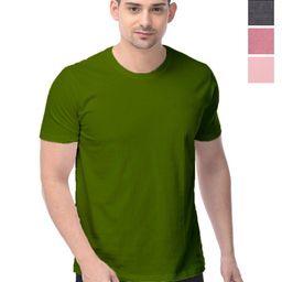 COLOR CAPITAL Unisex Pack Of 4 Solid Round Neck Cotton T-shirts-image-99
