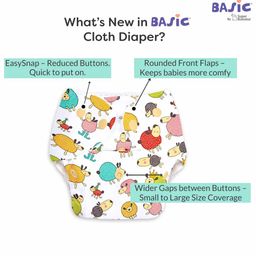 SuperBottoms BASIC Reusable Cloth Diaper for babies Free Size Adjustable - Washable and Reusable Pack of 10, 7 kg to 17 kg image 2