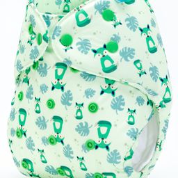 Bumberry Adjustable Reusable Cloth Diaper Cover Fuzzy Fox Print - White image 2