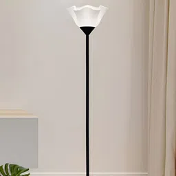 Homesake Black & White Acrylic Sky Tulip Standing Floor Lamps-16
