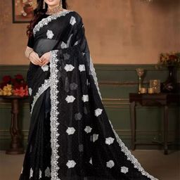 KALINI Floral Net Saree-picture-8