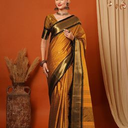 DIVASTRI Woven Design Zari Pure Silk Banarasi Saree-34
