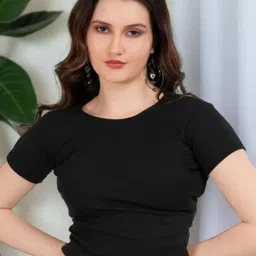 TEEMOODS Round Neck Cotton Crop Tank Top-picture-3