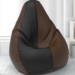 XL Teardrop Bean Bag - Brown Black Teardrop Bean Bag With Bean Filling-21