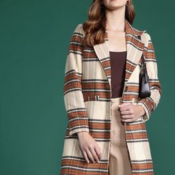 DressBerry Checked Longline Overcoat-image-5