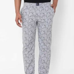 Urban Scottish Grey Regular Fit Printed Lounge Pants-image-37