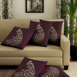 Romee Purple Velvet Cushion Covers (40 x 40 cm) - Set of 5-picture-19