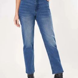 SF High-Rise Jeans by Pantaloons Blue Plain High-Rise Jeans-image-81
