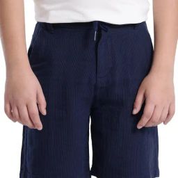 Rare Ones Boys Navy Cotton Solid Shorts-image-83