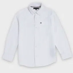 Tommy Hilfiger Kids White Regular Fit Shirts-picture-9