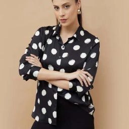Code By Lifestyle Black Regular Fit Printed Shirt-image-58