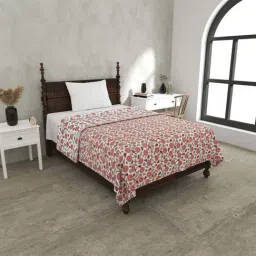 JaipurFabric Pink Pure Cotton 180 TC Reversible Single Bed Dohar-image-5