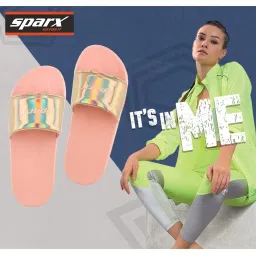 Sparx Women's Peach Slides image 5