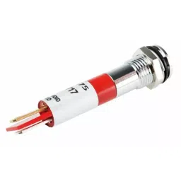 RS PRO Red Panel Mount Indicator 24V DC, Mounting Hole Size 8 mm, Termination Type Solder Tab, IP Rating IP67, Model No 7001675 image 3