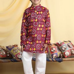 Cutiekins Boys Printed Regular Kurta with Pyjamas image 5