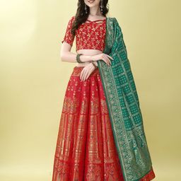 APNISHA Ready to Wear Lehenga & Unstitched Blouse With Dupatta-picture-13