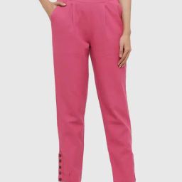 Jaipur Kurti Magenta Cotton Pants-image-3
