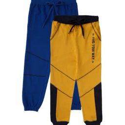 Cub McPaws Kids Yellow & Blue PrintedJoggers-image-1