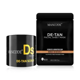 Mancode De- Tan Scrub & Facial Sheet Mask (Pack of 2)-9