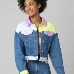 Only Multicolor Full Sleeves Denim Jacket-image-32