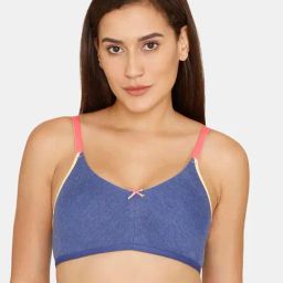 Zivame Blue Wireless Non Padded T-Shirt Bra-image-15