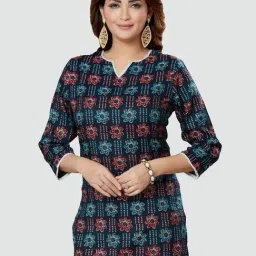 Saree Swarg Navy Printed Tunic-image-86