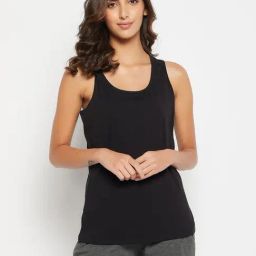 Clovia Black Tank Top-image-27