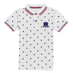 H by Hamleys Boys White Printed Polo T-Shirt-image-90