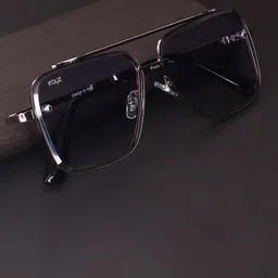 Irayz Unisex Square Sunglasses with UV Protected Lens D-TA-Silver-Blue-picture-5