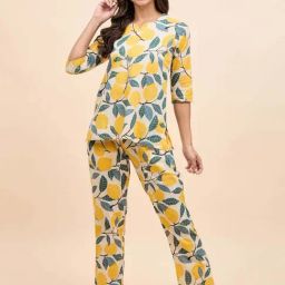 Mabish By Sonal Jain Multicolored Cotton Printed Top Pant Set-image-29