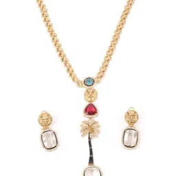 Odette Gold Stainless Steel Necklace and Earrings-image-61