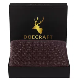 DOECRAFT Men Textured Leather RFID Two Fold Wallet-10