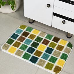 Saral Home White & Yellow Printed Anti-Skid Bathmats-image-63