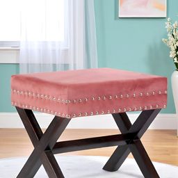 Ikiriya Pink Wooden Rectangle Ottomans-14