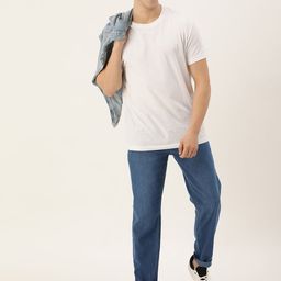 Mast & Harbour Men Smart Slim Fit Light Fade Stretchable Jeans-image-54