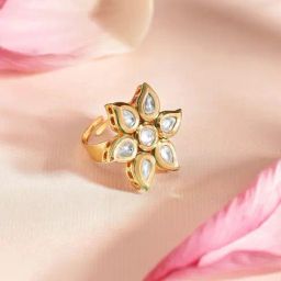 Priyaasi Gold Kundan Studded Casual Ring-19