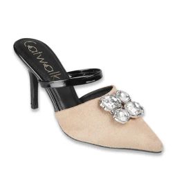 Catwalk Women's Wall St Boho Chic Beige Mule Shoes-image-47