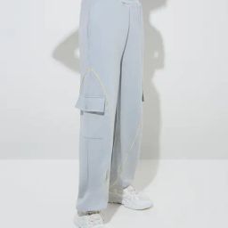studiofit women Studiofit by Westside Grey Cargo-Style High-Rise Track Pants-picture-43