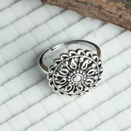 SHEER by Priyaasi Silver AD Studded Casual Ring-image-77