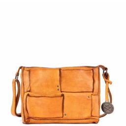 KOMPANERO Rochelle Mustard Leather Textured Sling Handbag-38