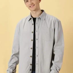 Thomas Scott Grey Regular Fit Cotton Shacket-picture-19