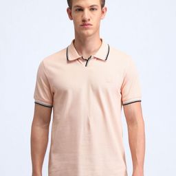 Flying Machine Men Self Design Polo Collar Cotton T-shirt-image-42
