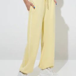 Studiofit by Westside Yellow High-Rise Track Pants-image-79