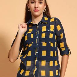 Oxolloxo Blue Checks Casual Shirt-image-54