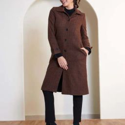 SALT Attire Brown Chequered Coat-image-47