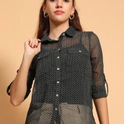 Oxolloxo Black Print Casual Shirt-picture-0