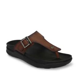 Hitz Men's Tan T-Strap Sandals-image-86
